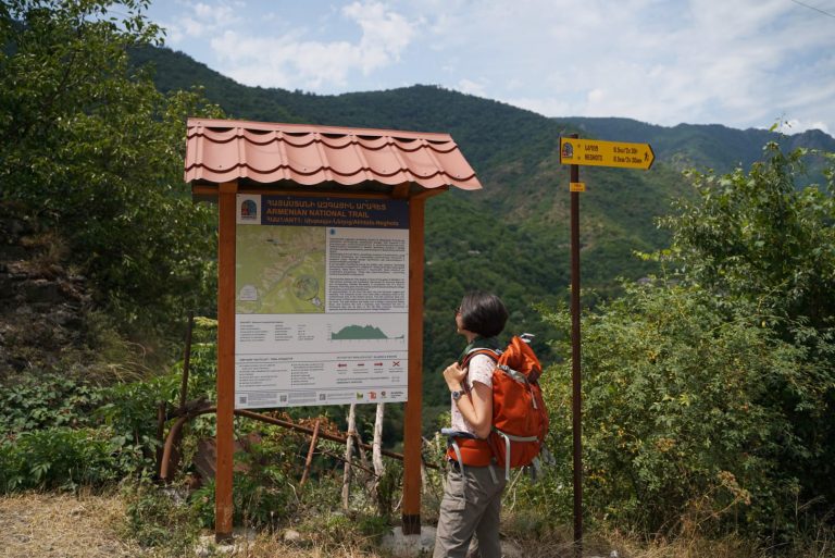 Hiker at the Akhtala-Neghots